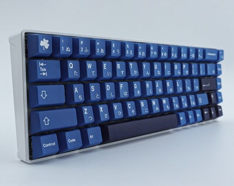 Japanese Blue Demon Kanji Keycap Set Mechanical Keyboard (129) MX Switch Cherry Profile PBT With Keycap Puller