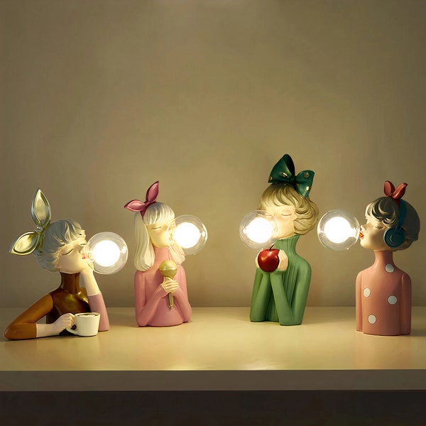 Lampe de chevet Bubble Girls Night Light Lampe de table moderne