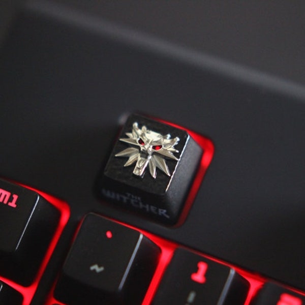 The Witcher 3 keycap,artisan keycap,resin keycap,custom handmade keycap, metal keycaps cherry mx keycap r4