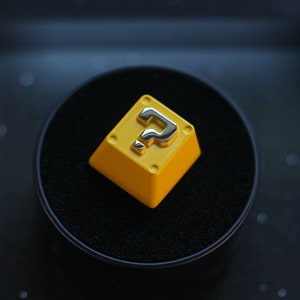 Question Mark Block super mario bros keycap,eva keycap,artisan keycap,custom handmade keycap, metal keycaps,cherry mx keycap, keycap r4