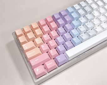 Astro Rainbow Keycap Set Mechanical Keyboard (144) MX Switch Cherry Profile PBT with Keycap Puller