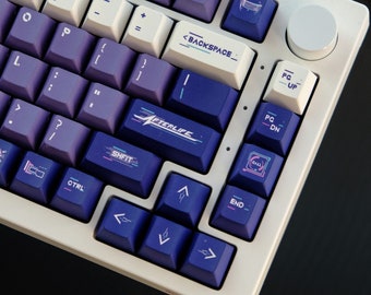 Subtle Cyberpunk 2077 Keycap Set Mechanical Keyboard (129) MX Switch Cherry Profile PBT With Keycap Puller