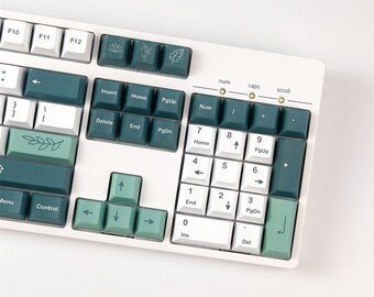 Forest Bamboo Botanical Keycap Set Mechanical Keyboard (138) MX Switch XDA Profile PBT with Keycap Puller