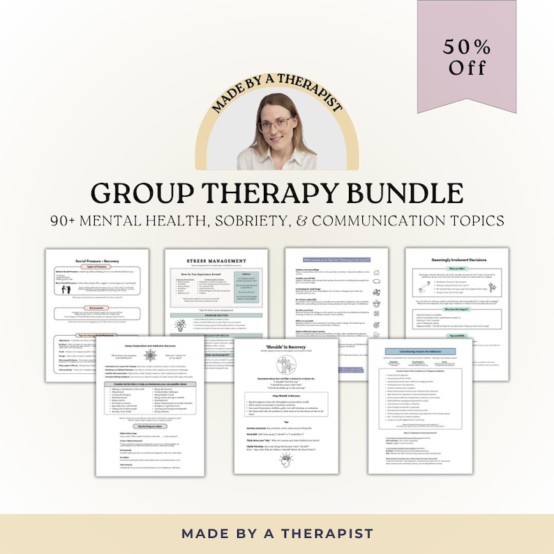 Gruppentherapie Arbeitsblätter. Psychische Gesundheit. Sucht. Kommunikationsfähigkeit. Druckbare Therapie-Werkzeuge. Sofort Download PDF. Bild 1