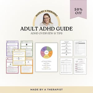 Adult ADHD. Tips for Neurodivergence. Attention Deficit Hyperactivity Disorder. Therapy Prompts. Psychoeducational Worksheets.