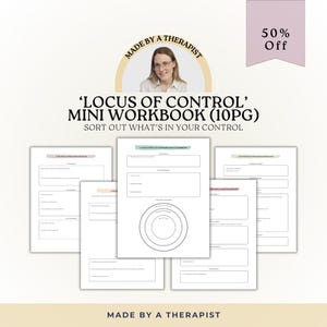 What's In My Control Flowchart | Mental Health Worksheets | Anxiety Coping Skills | Digital PDF