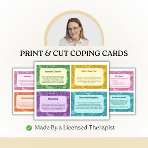 Printable Coping Cards. Print & Cut Resources. Therapy Handouts. Therapist Tools. Self-Care Ideas.