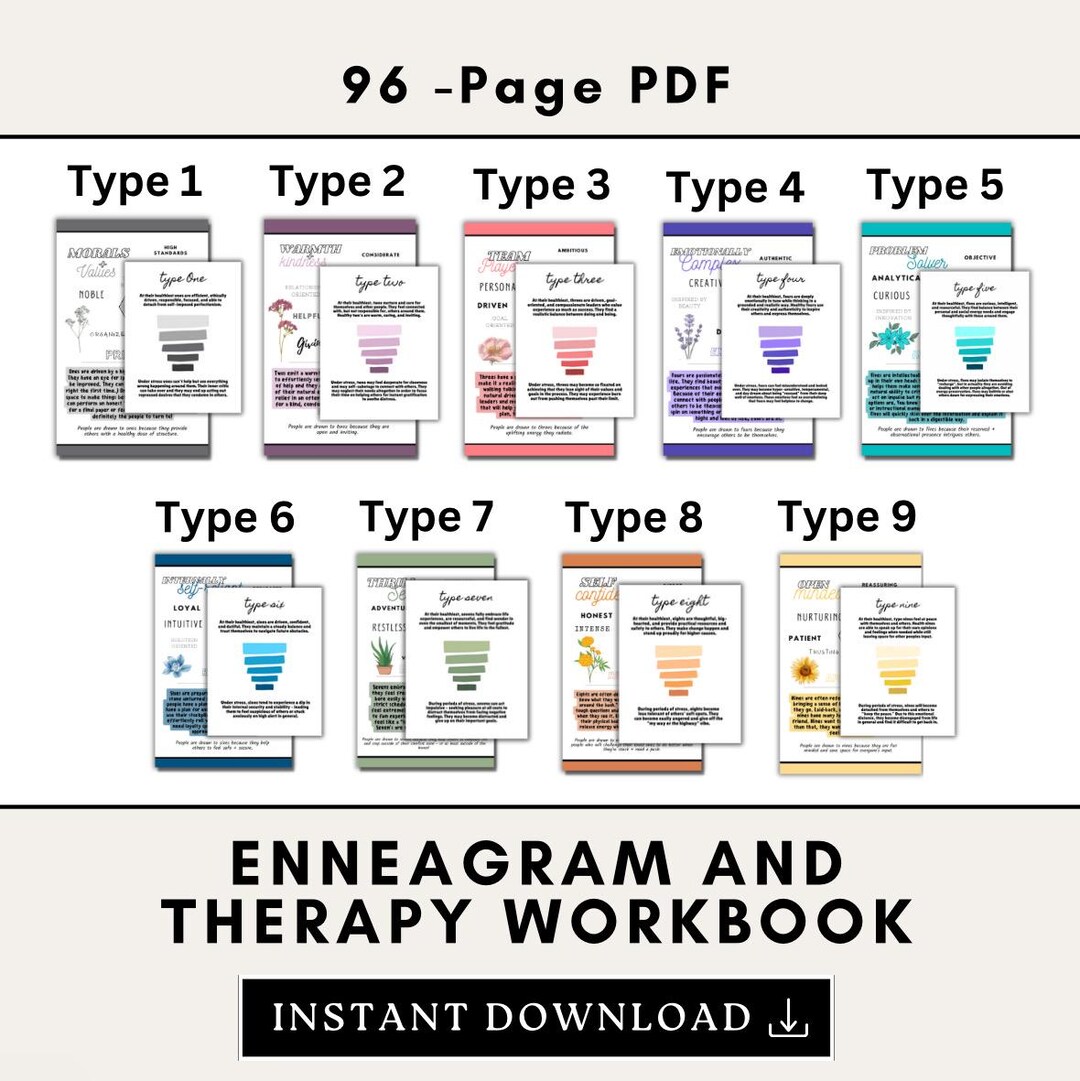 96-page Enneagram Workbook for Self-discovery & Growth | Guided Journal ...