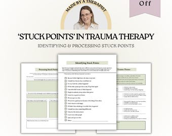 Stuck Points in Trauma Therapy - 4 Printable Worksheets (PDF)