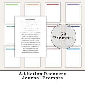 Addiction Recovery Journal Prompts: Reflective Therapy Questions (Digital Download)