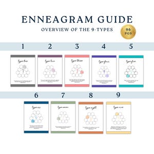 Enneagram Workbook. Self-Discovery. Personal Growth Prompts. Journaling Reflections. Personality Test. MBTI. 9-Types.