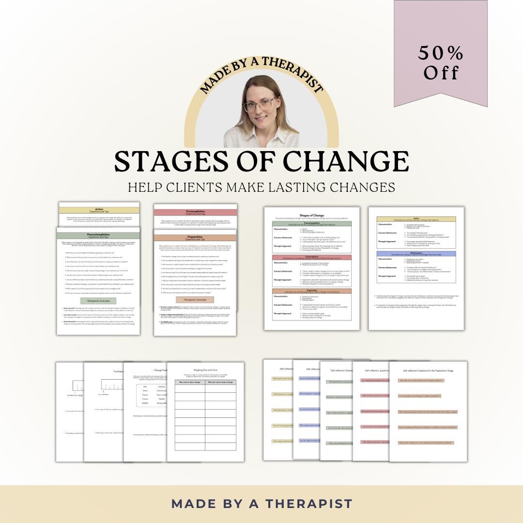 Substance Use. Stages of Change. Counseling Worksheets. Making Changes ...