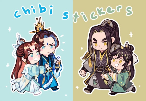 Mdzsxtgcf Prints + Stickers Set | A6 | Shi Brothers & Nie Brothers