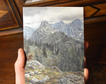 4 Notecards of the Original Painting Climb to Stiletto Lake by Clara McGinnis, Greeting Card, Blank Card, Art Card, Stationary, Notecard