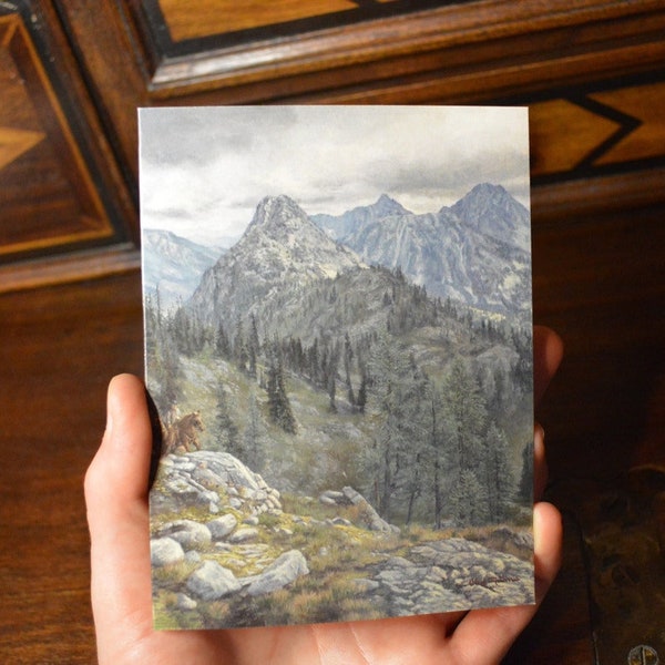 4 Notecards of the Original Painting Climb to Stiletto Lake by Clara McGinnis, Greeting Card, Blank Card, Art Card, Stationary, Notecard