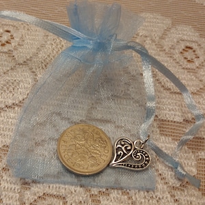 Lucky Authentic British Six Pence Coin, Wedding Lucky Charm, Charming Keepsake Bag