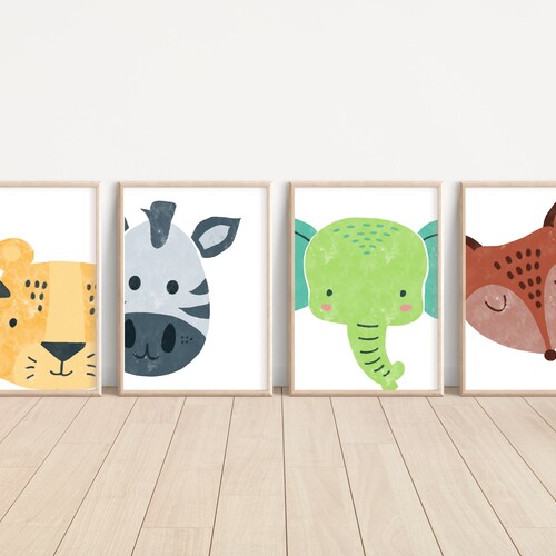 Printable Nursery Wall Art Set of 6 Poster Baby Art Kids Room - Etsy