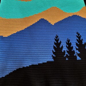 Big Mountains Crochet Graphgan Blanket Pattern image 4