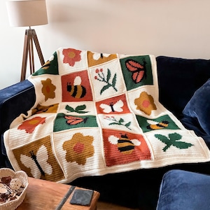 Garden Medley Blanket Crochet Pattern