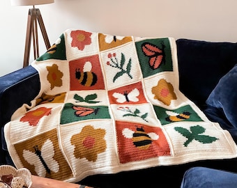 Garden Medley Blanket Crochet Pattern