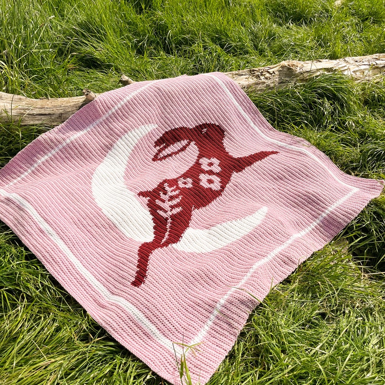 Moon and Hare Blanket Crochet Pattern - Etsy