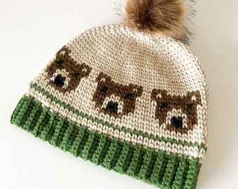 Bear Hug Hat Crochet Pattern