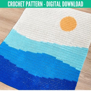 Ocean Waves Baby Blanket Crochet Pattern