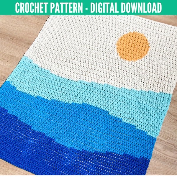 Ocean Waves Baby Blanket Crochet Pattern