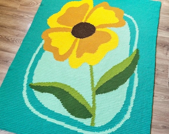 Sunny Bloom Blanket Graphgan Pattern