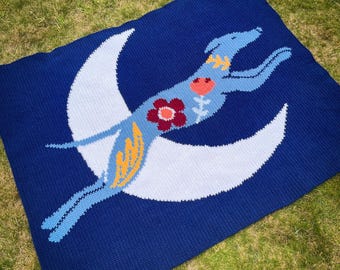 Moonlit Hound Crochet Graphgan Pattern