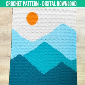 Mini Mountains Baby Blanket Crochet Pattern