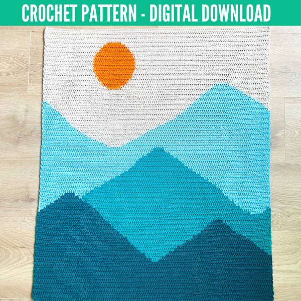 Mini Mountains Baby Blanket Crochet Pattern