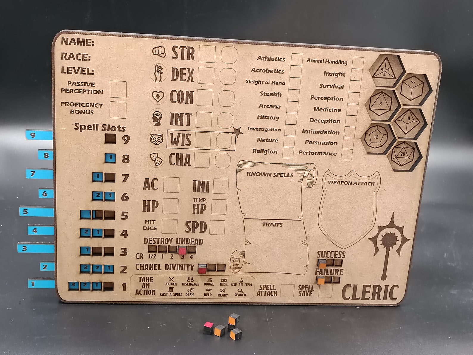 Dnd CLERIC Class Character Tracker Character Sheet Spell Slots Dnd cleric class character tracker character sheet spell slots