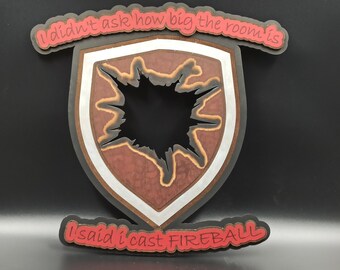 Dungeons And Dragons inspired  Wall Decor, Dnd Wall Art, Fireball