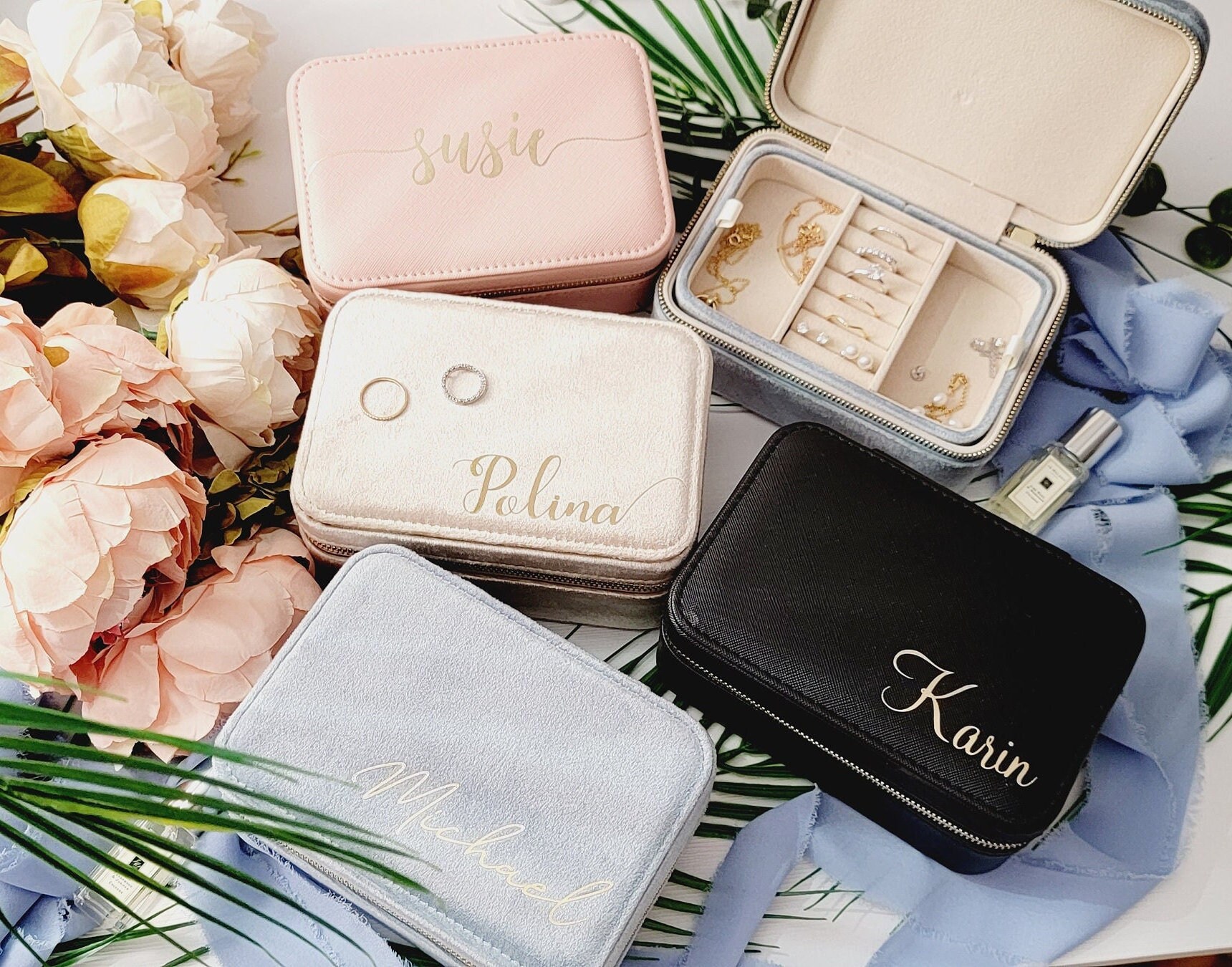 Monogram Travel Jewelry Case – The Native Bride