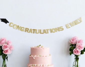 Custom Congratulations/ Congrats Banner for Graduation Party Decor