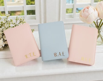 Personalized Saffiano Leather Passport Case & Luggage Tag Set