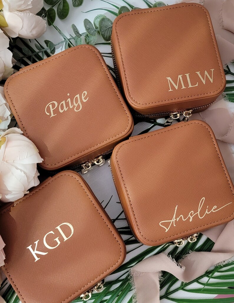 New Saffiano Leather Medium Square Jewelry Storage Etsy