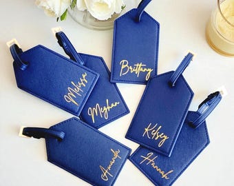 Personalized Saffiano Leather Passport Case & Luggage Tag Set
