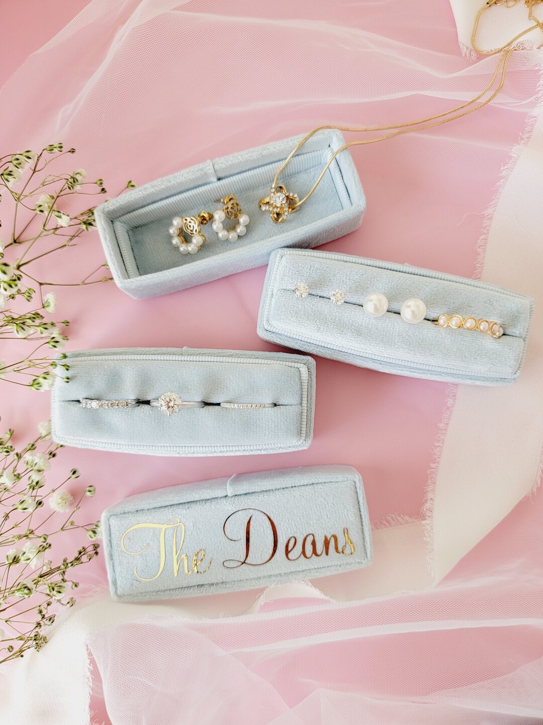 Ring Box Velvet Ring Box: Personalized Monogram, Engagement, Wedding - Etsy