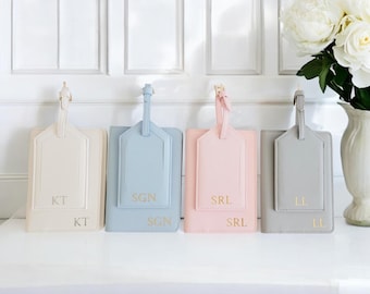 Personalized Saffiano Leather Passport Case & Luggage Tag Set