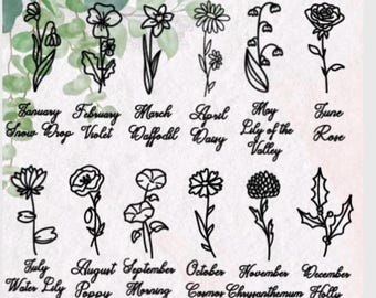 Birth Flowers Print: Botanical Wall Art