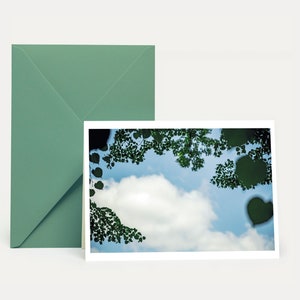 Cielo, biglietto di condoglianze, biglietto pieghevole + busta, biglietto di auguri, addio, ricordo, natura, foto, belle cartoline