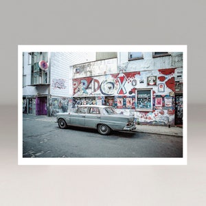 Mercedes 200 D, Postkarte, Disko Lila Eule Bremen, Vintage, Vorgänger von Strich-Achtern, Auto, Oldtimer