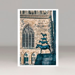 Bremer Stadtmusikanten, Postkarten, Grußkarten, Ansichtskarten, Glückwunsch, Auszug, Umzug, Gebrüder Grimm, Märchen, Gute Karten