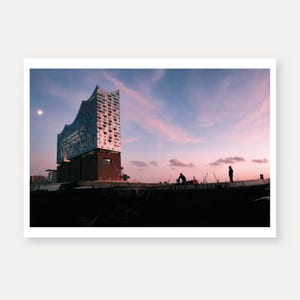 Hamburgo, Elbphilharmonie, cartão postal, Elphi, sala de concertos, voucher, atmosfera noturna, armazém, trabalho portuário, Speicherstadt, Elba, bons cartões