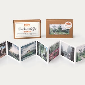 Leporello, Brema, Park and Go, ZickZack, Bürgerpark, Weser, Mulino sul muro, Presente, Regalo, Scatola, Fotografia, Buone carte