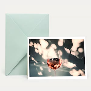 Salute, vino, biglietto pieghevole, salute, biglietto di auguri, carta regalo, invito, biglietto con busta, fotografia, belle carte