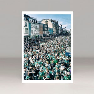 Fußball Fan, Bremen, Postkarte, Fanmarsch, Fanpostkarte, Grußkarte, Ansichtskarte, Werder Bremen, Grün-Weiß, Gute Karten