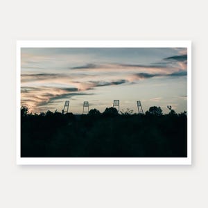 Wieczorny nastrój, stadion Wezery, Brema, zachód słońca, podświetlenie, piłka nożna, pocztówka, poczta od fanów, kartka z życzeniami, Werder, zielono-biały, dobre karty
